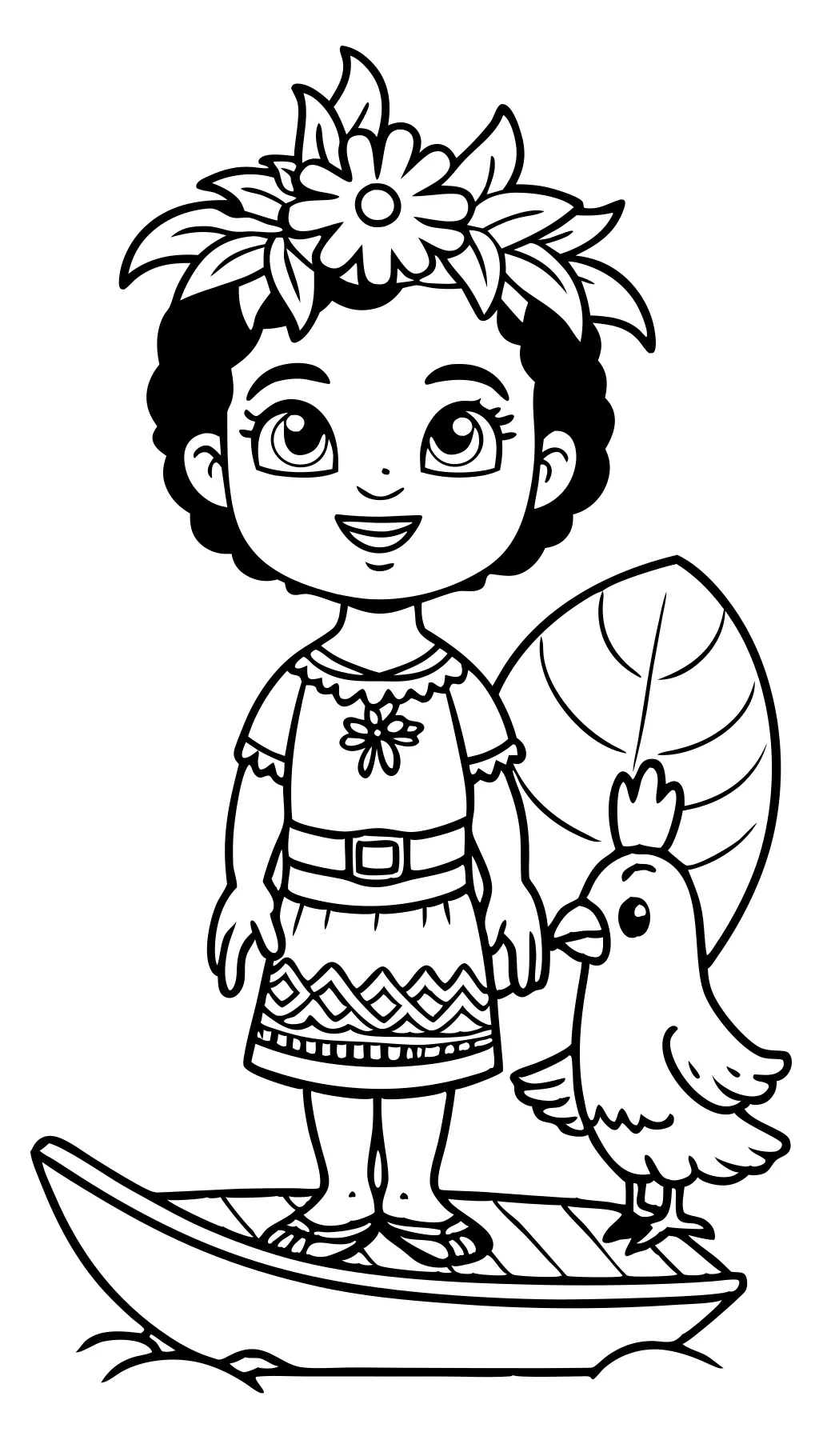 coloriages moana faciles